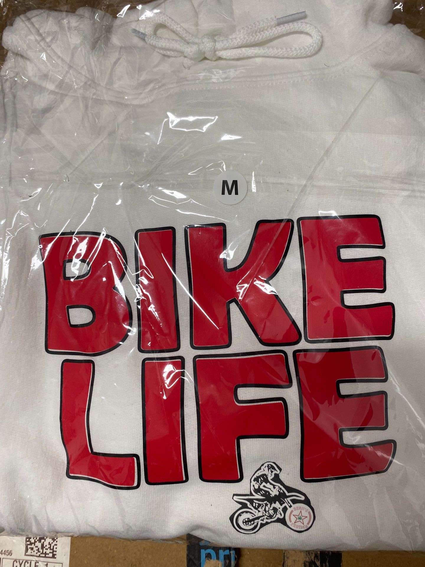 BIKE LIFE WHITE HOODIE