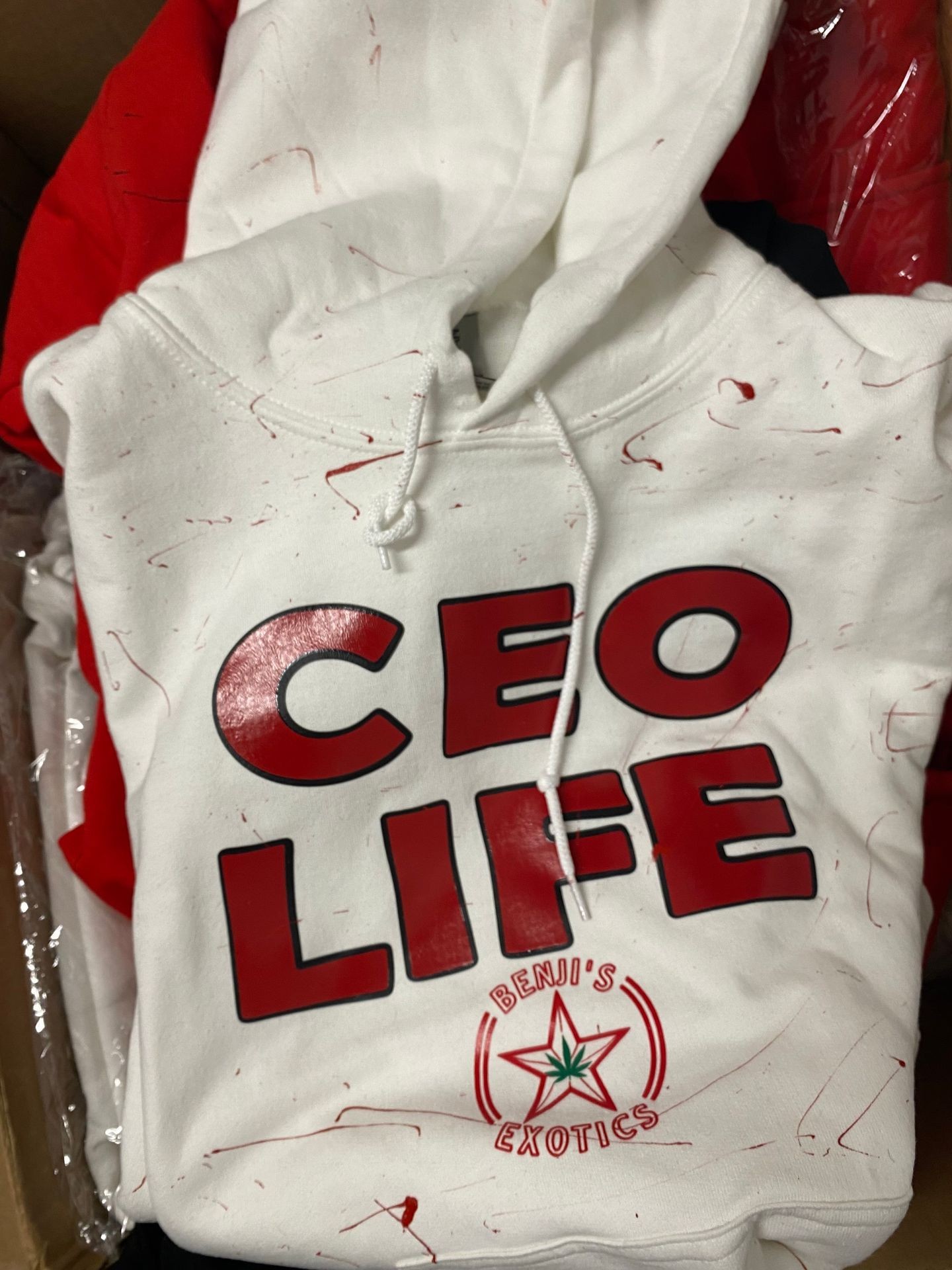 CEO LIFE WHITE HOODIE