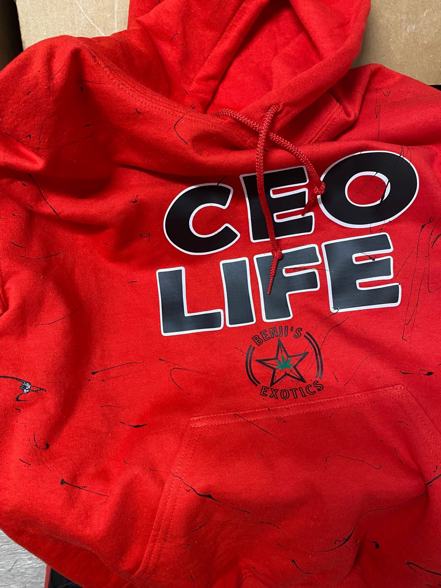  CEO LIFE RED HOODIE